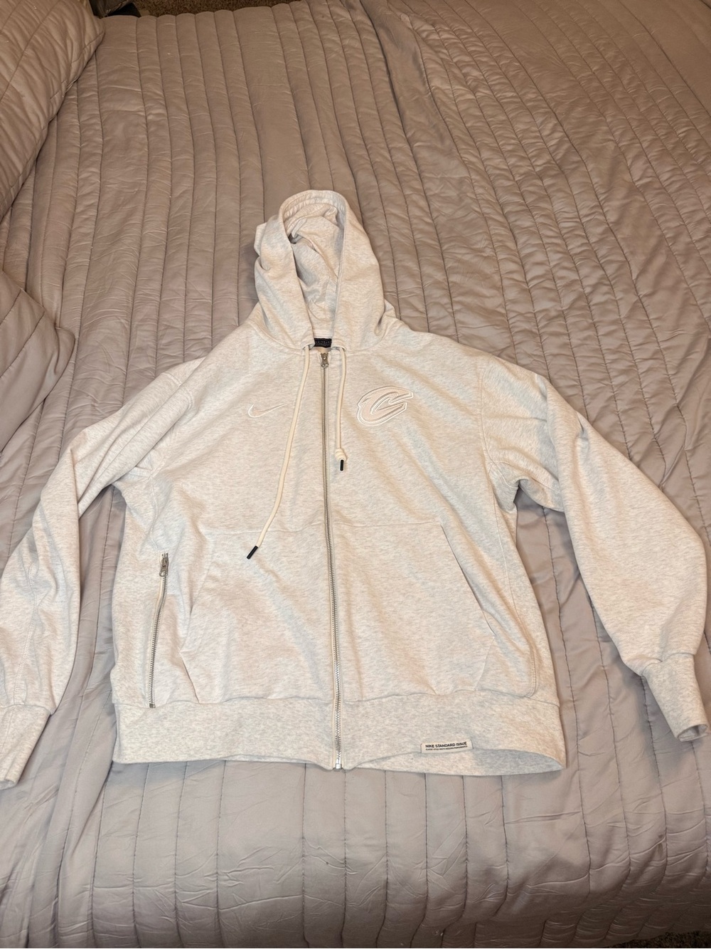 Nike NBA Cleveland Cavaliers Full Zip Hoodie Men’s Large Gray Dri-FIT